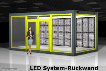 lED Leiterplatten, LED Rückwand- davor wird ein bedruckter Stoff in einem Kederprofil befestigt