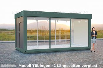 3 m x 6 m Container mit verglasten Seiten
