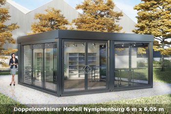 Doppelcontainer verglast für Messen, Events und Roadshows