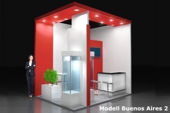 12 Quadratmeter Messestand aus hochwertigen Materialien