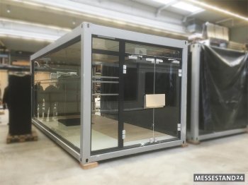 modulares Containerkonzept als Einzelbaustein. Hiermit lassen sich komplette Messestände erstellen