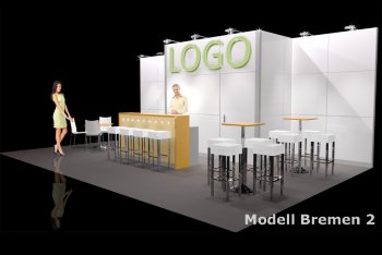 Messestand mieten, das Modell Bremen aus modularen Elementen